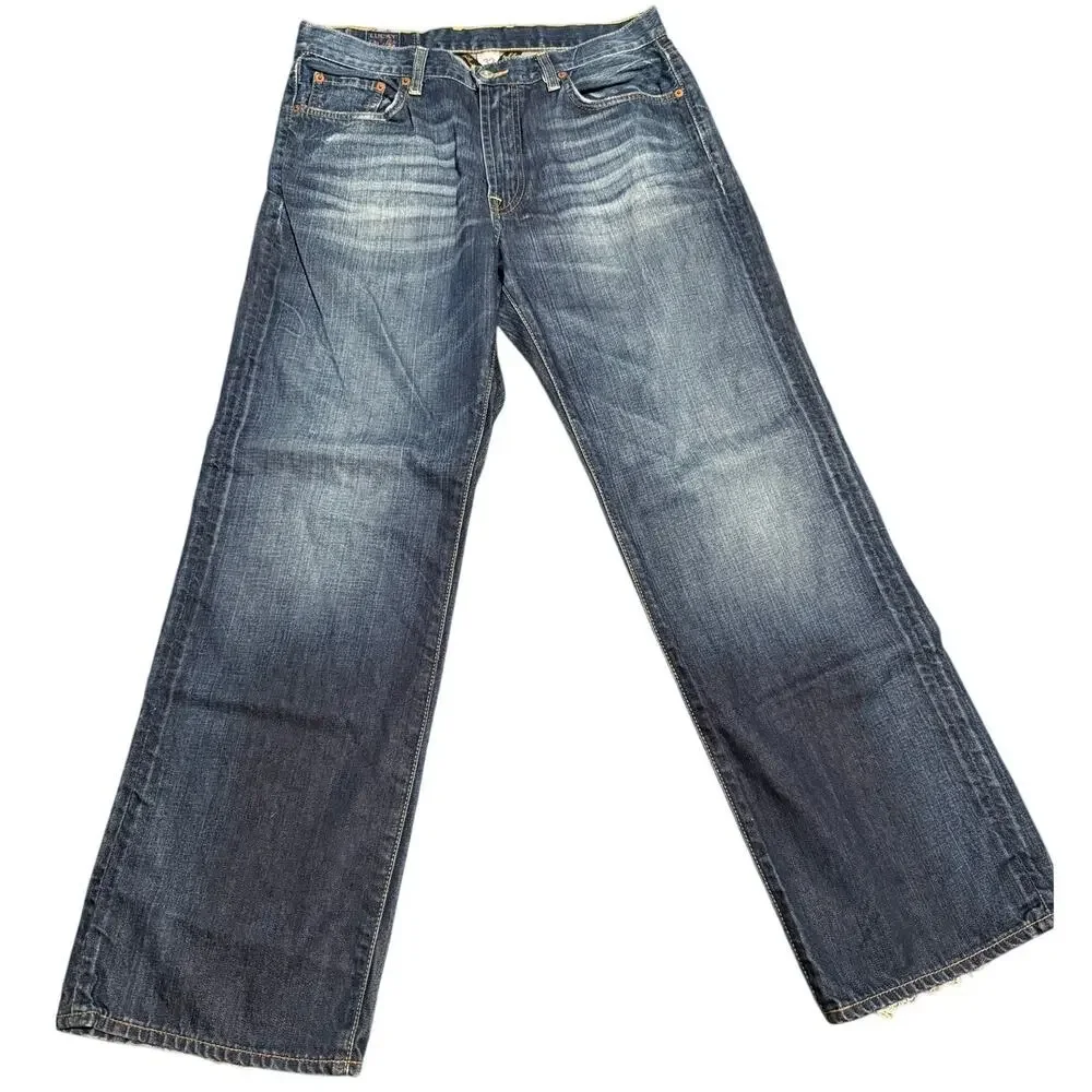 Lucky Brand 181 Relaxed Fit Straight, Ol Chevy Nova Wash, 100% Cotton, Men 32x30